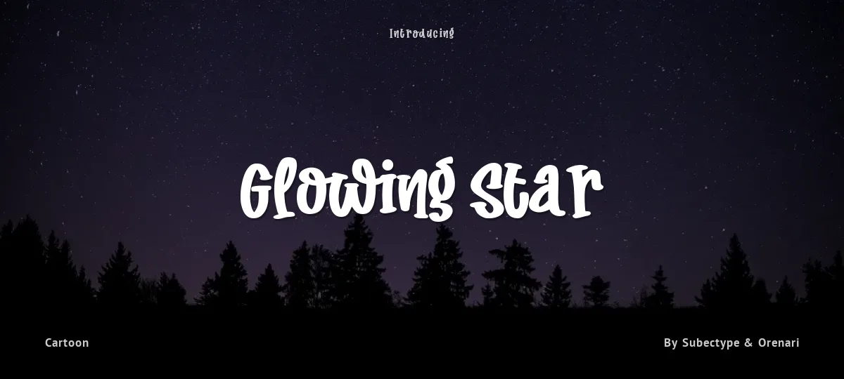 Glowing Star font preview