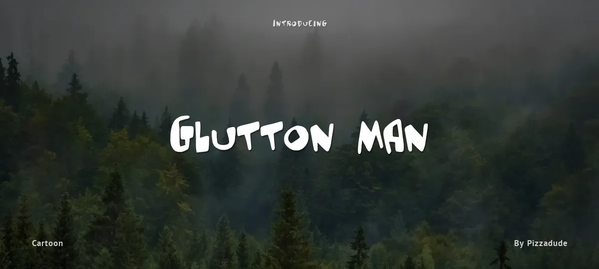 Glutton Man font preview