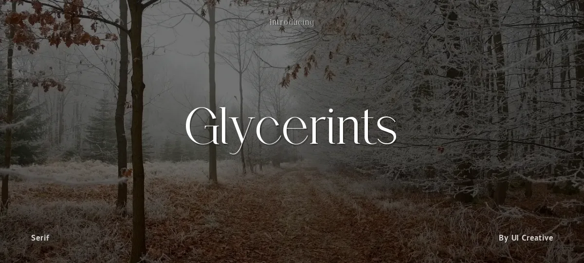 Glycerints font preview