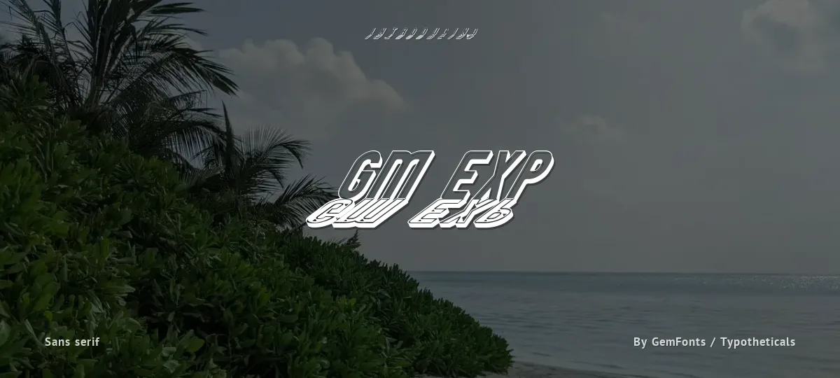GM Exp font preview