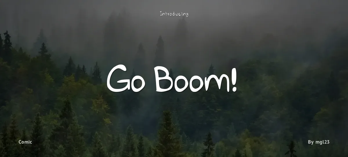Go Boom! font preview