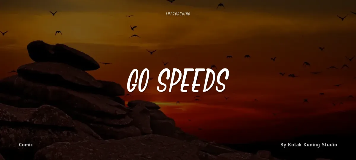 Go Speeds font preview