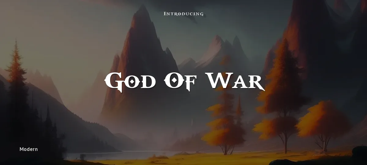 God Of War font preview