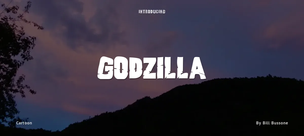 Godzilla font preview
