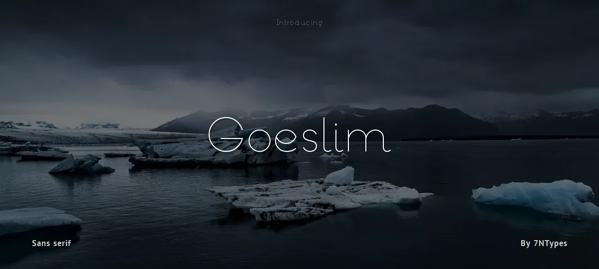 Goeslim font preview