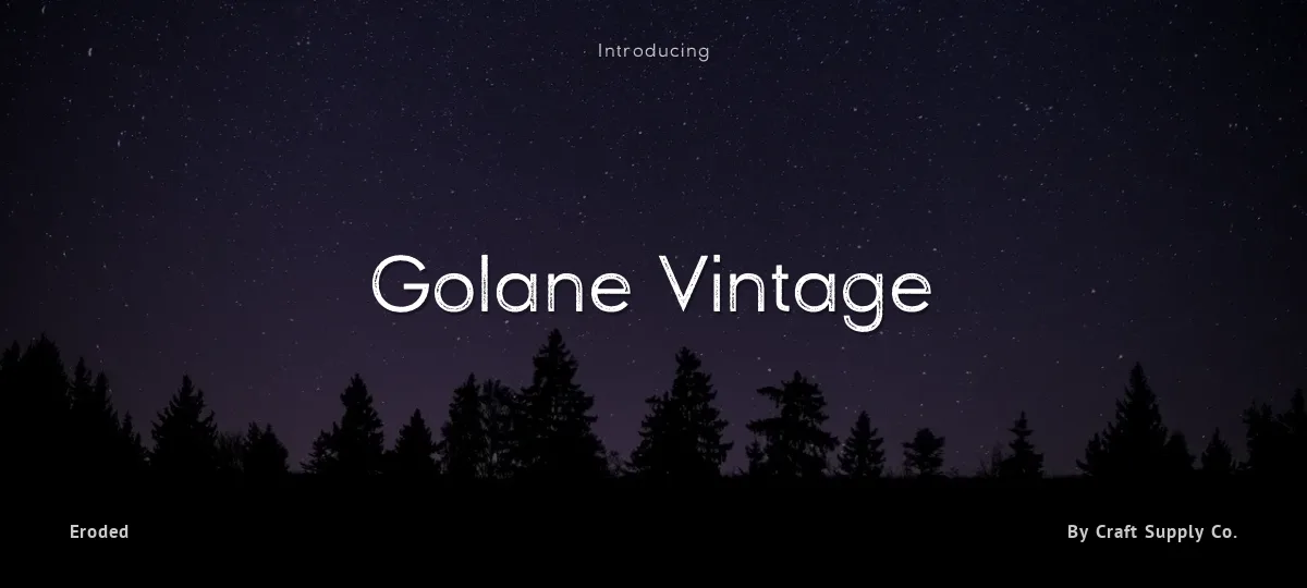 Golane Vintage font preview