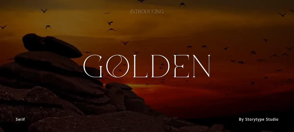 Golden font preview