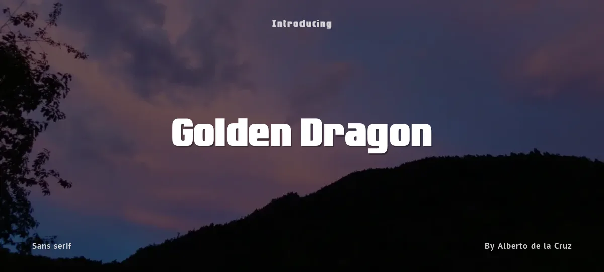 Golden Dragon font preview