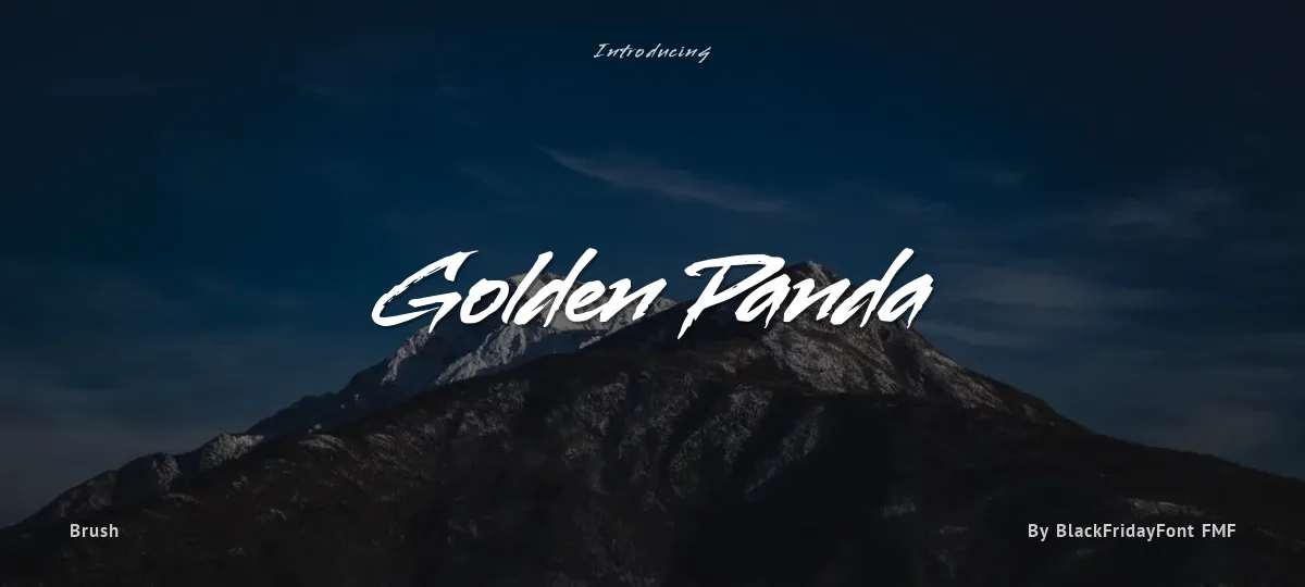 Golden Panda font preview