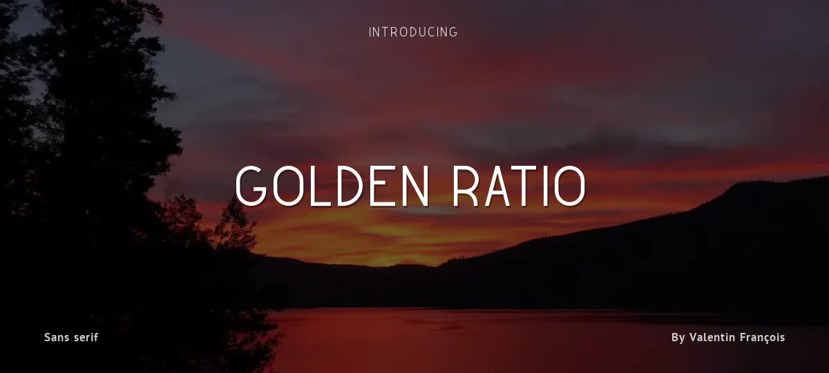 Golden Ratio font preview