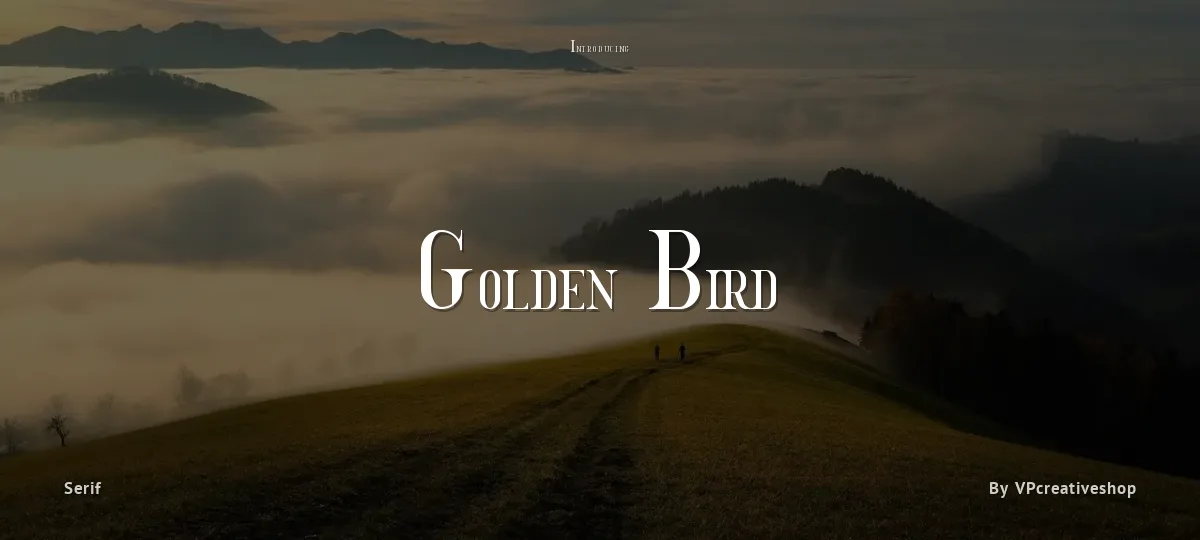 Golden Bird font preview