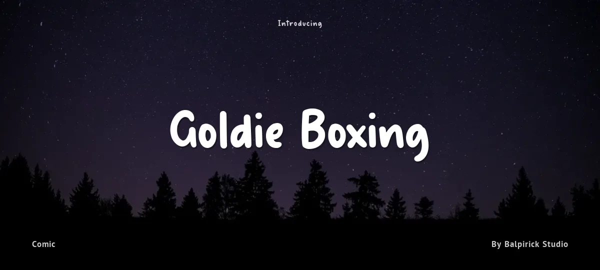 Goldie Boxing font preview