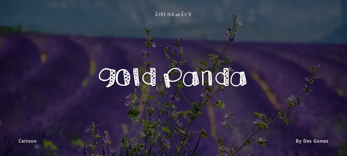 Gold Panda font preview
