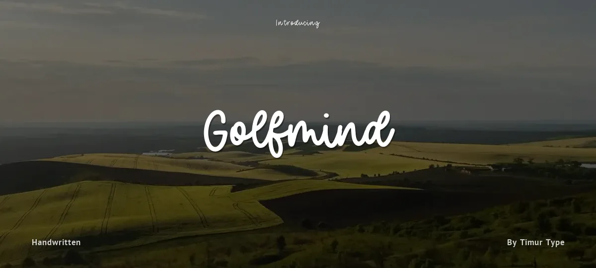 Golfmind font preview