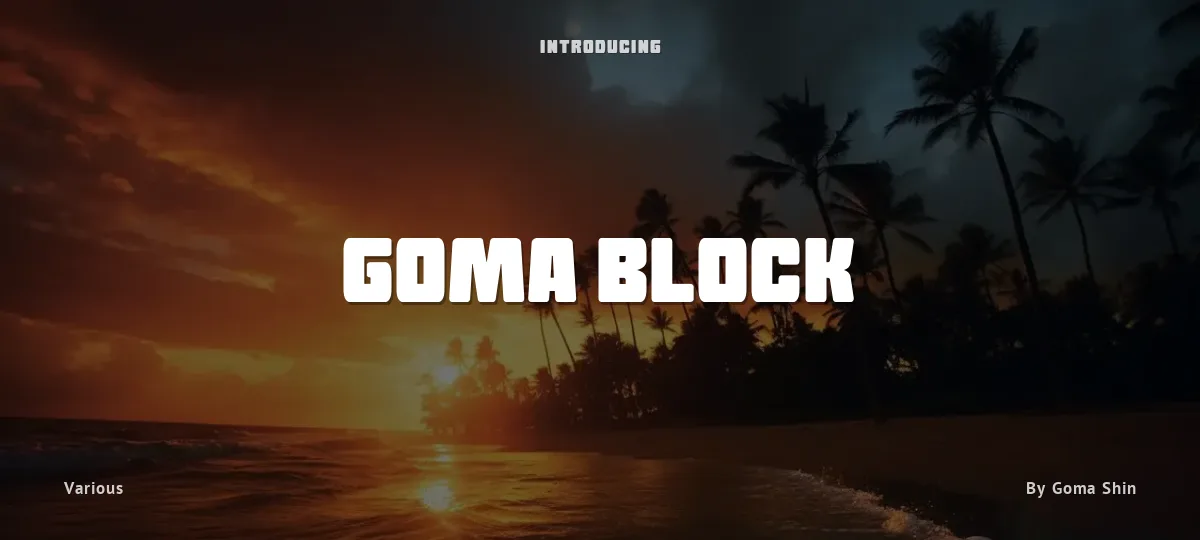 Goma Block font preview