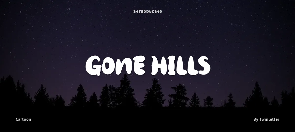 Gone Hills font preview