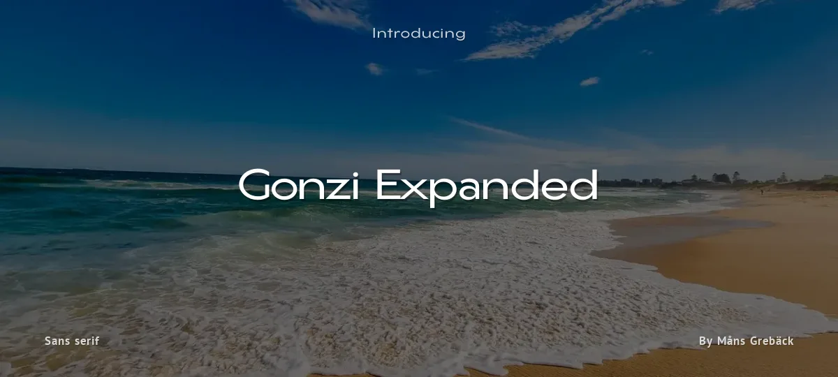 Gonzi Expanded font preview