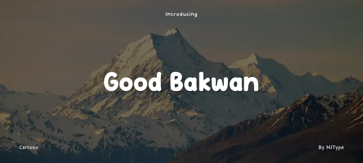 Good Bakwan font preview