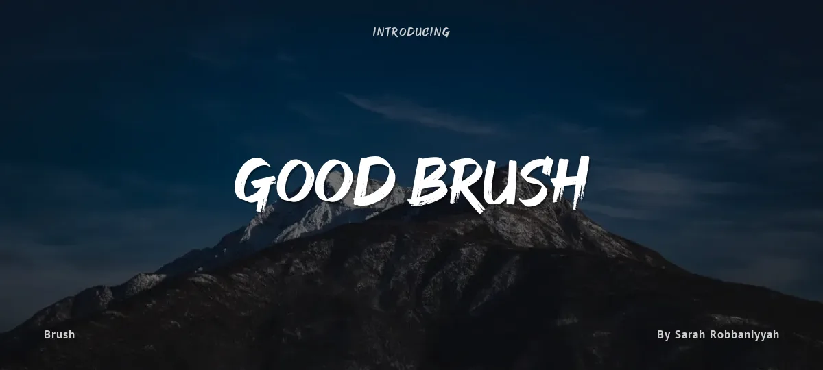 Good Brush font preview