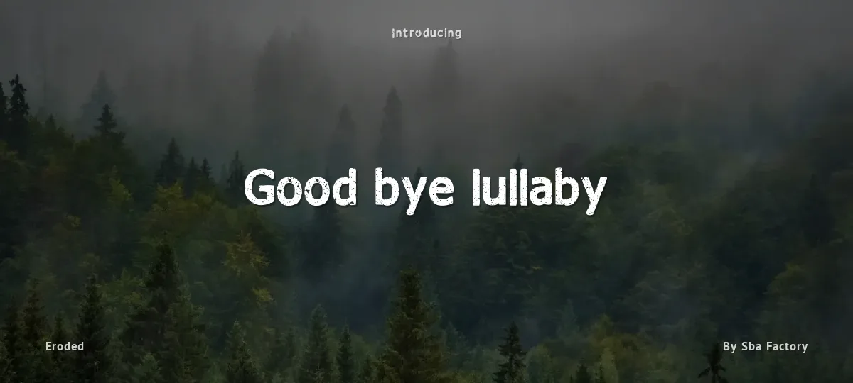 Good bye lullaby font preview
