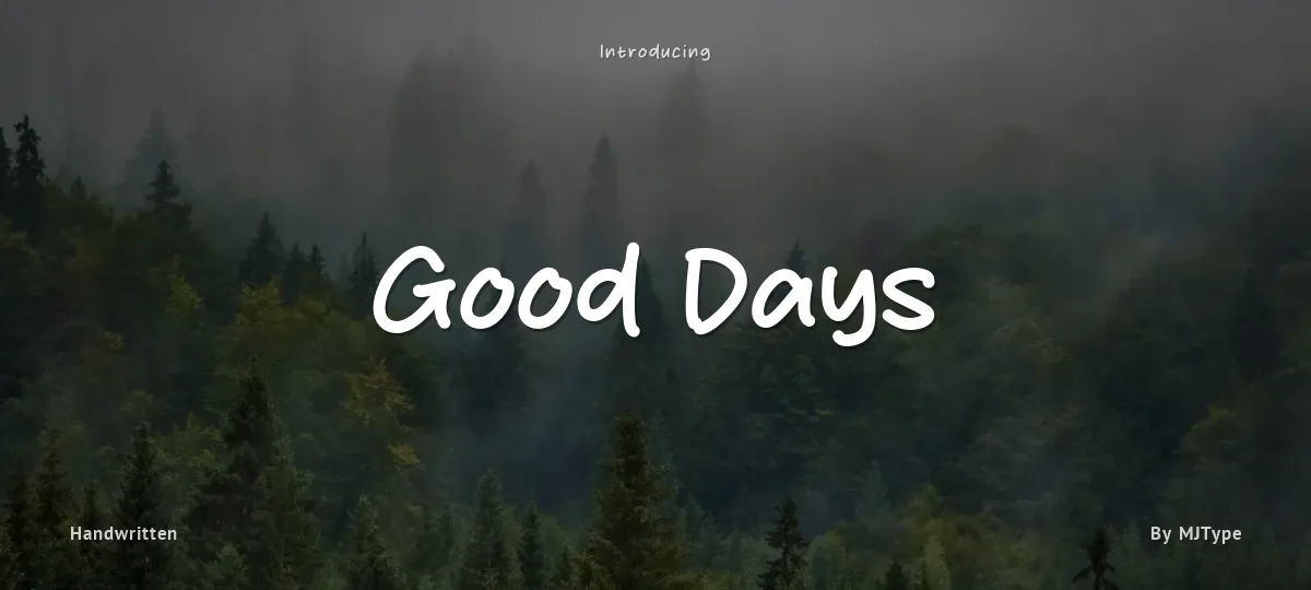 Good Days font preview