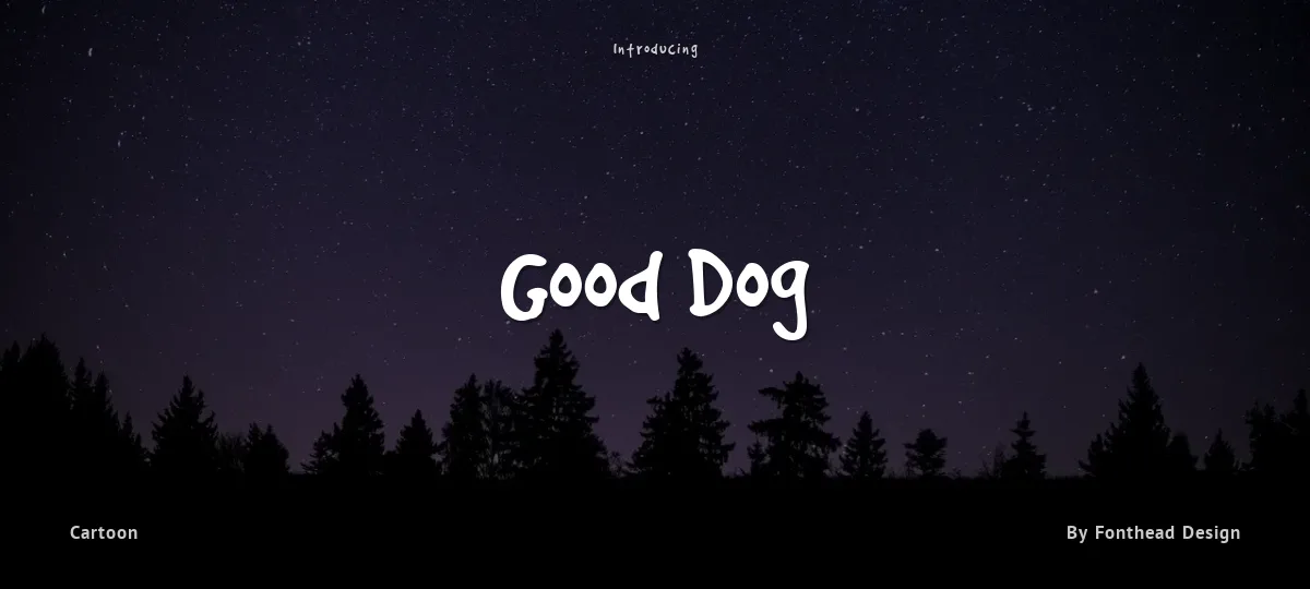 Good Dog font preview