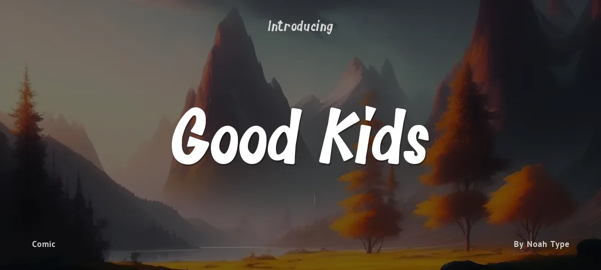 Good Kids font preview