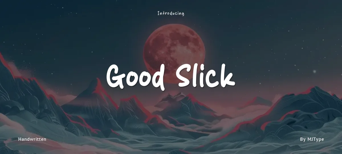 Good Slick font preview
