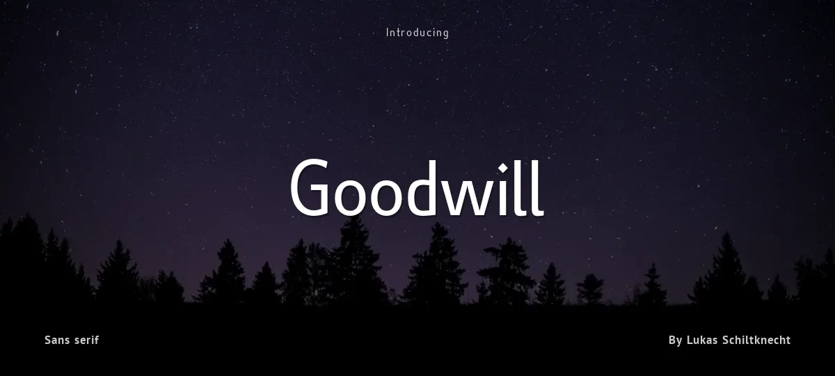 Goodwill font preview