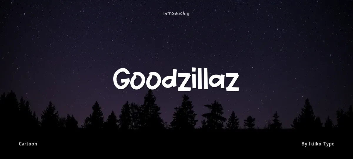 Goodzillaz font preview