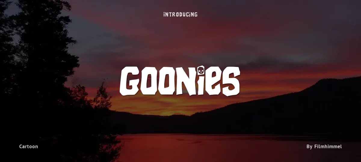 Goonies font preview