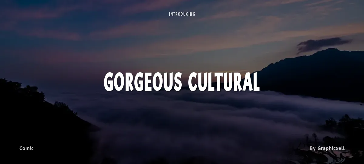 Gorgeous Cultural font preview