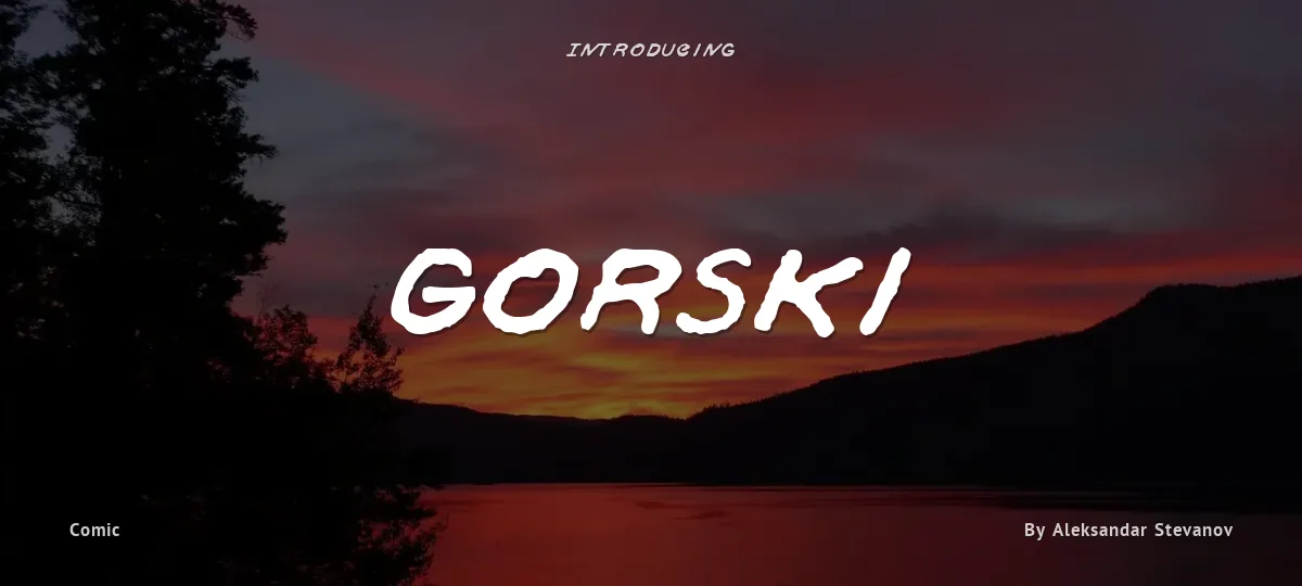 Gorski font preview