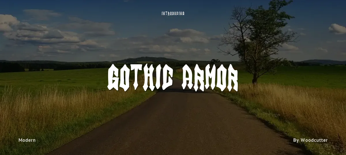 Gothic Armor font preview