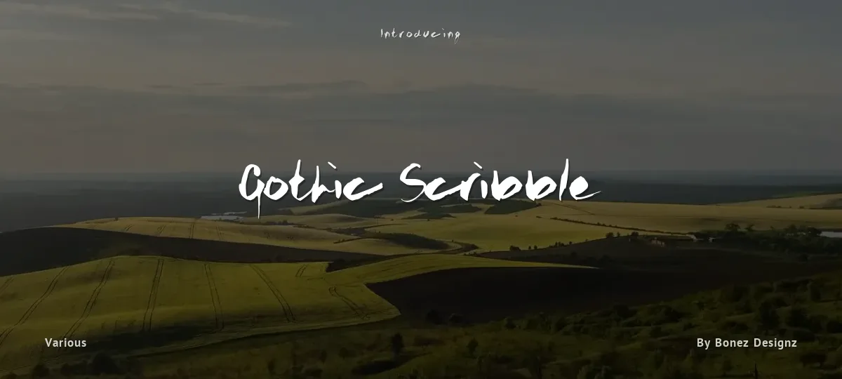 Gothic Scribble font preview