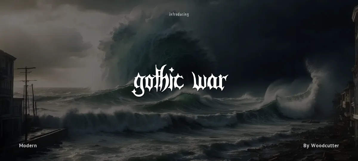 Gothic War font preview