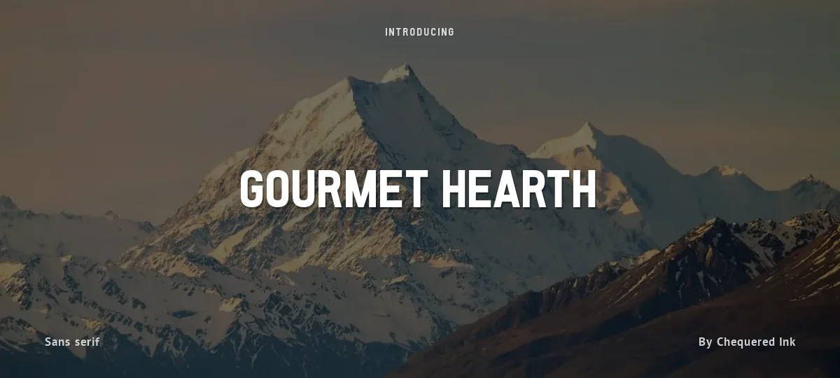 Gourmet Hearth font preview
