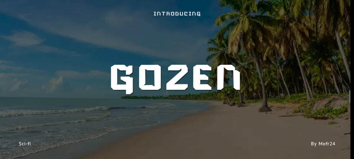 Gozen font preview