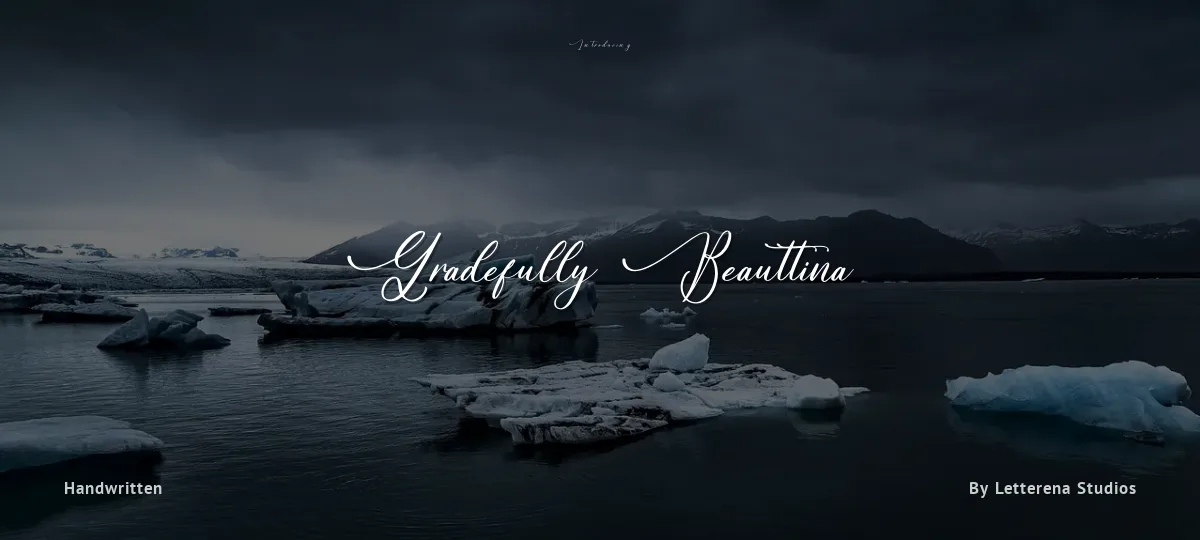 Gradefully Beauttina font preview