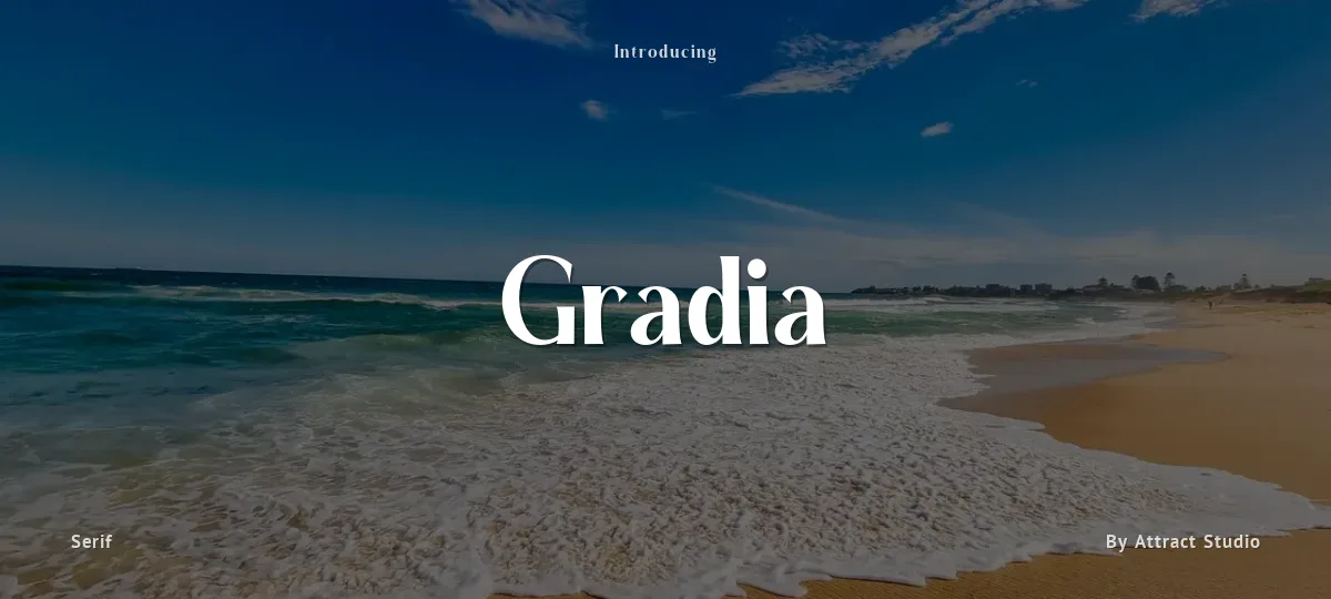 Gradia font preview