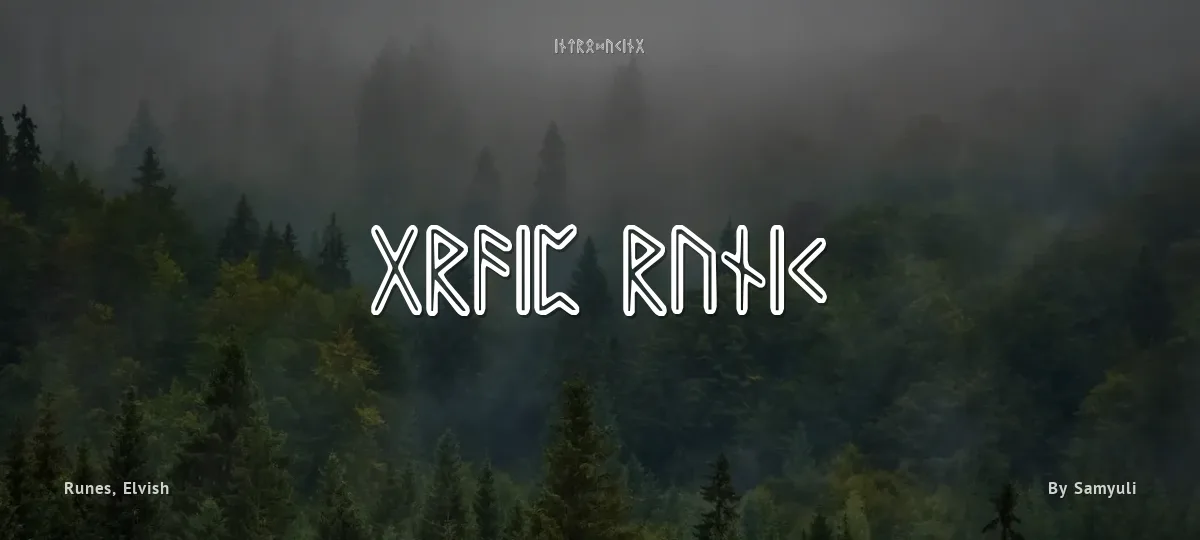 Graip Runic font preview