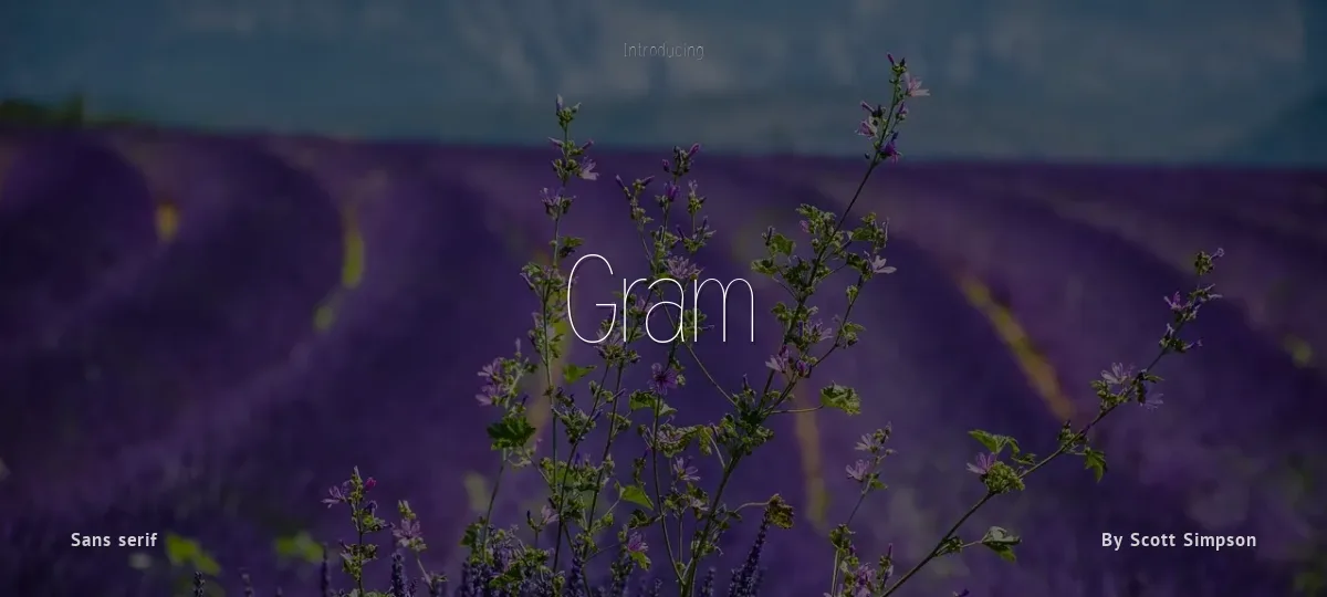 Gram font preview