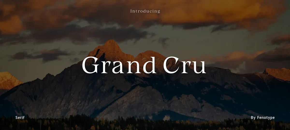Grand Cru font preview