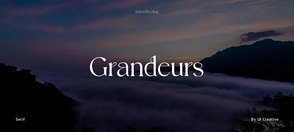 Grandeurs font preview