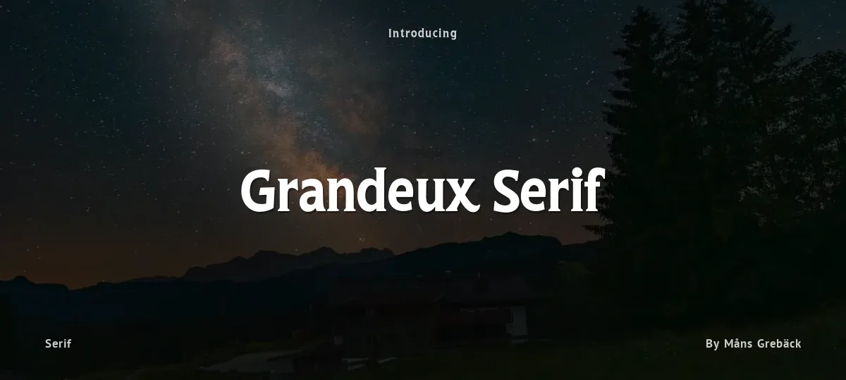 Grandeux Serif font preview