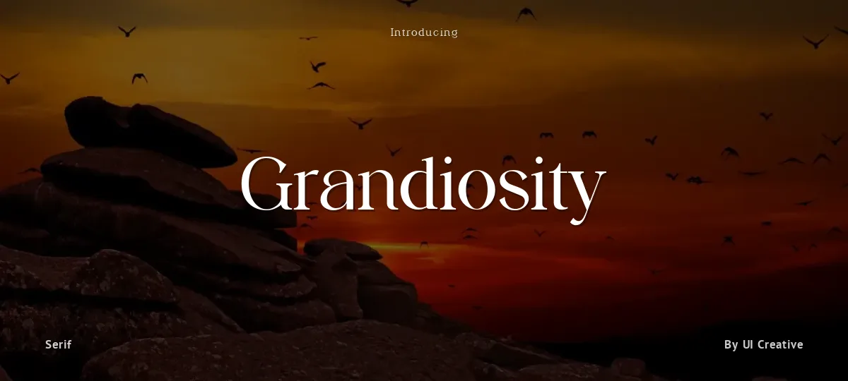 Grandiosity font preview