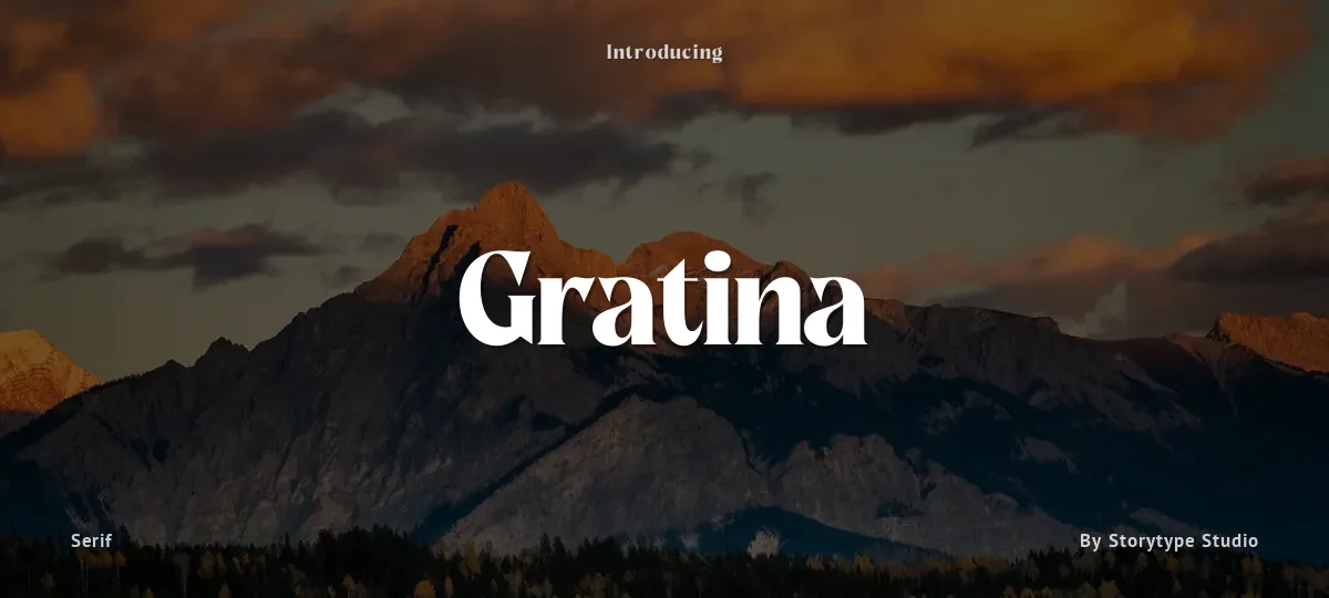 Gratina font preview