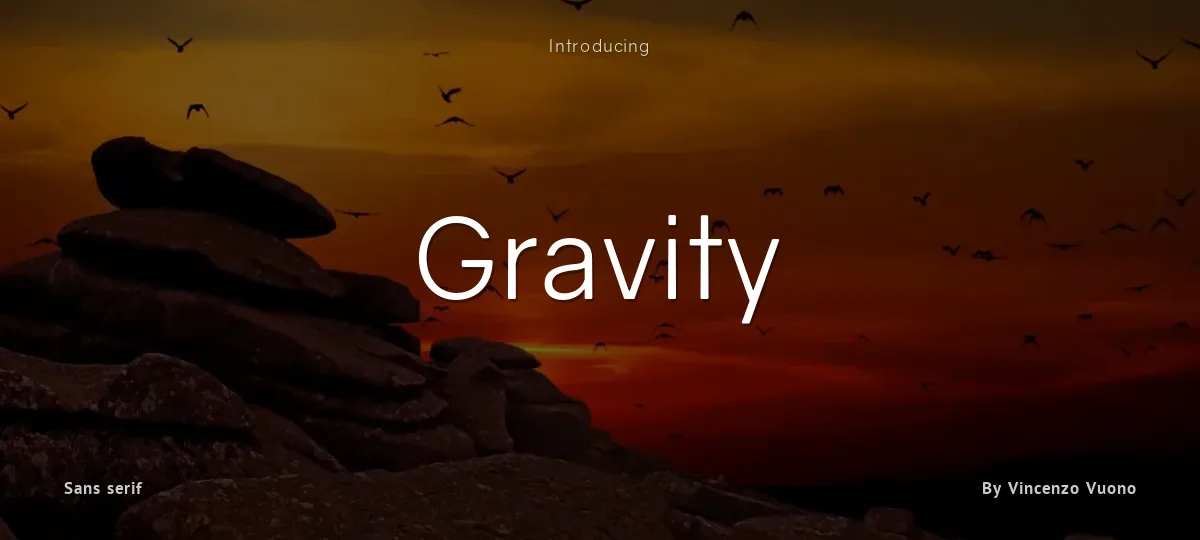 Gravity font preview