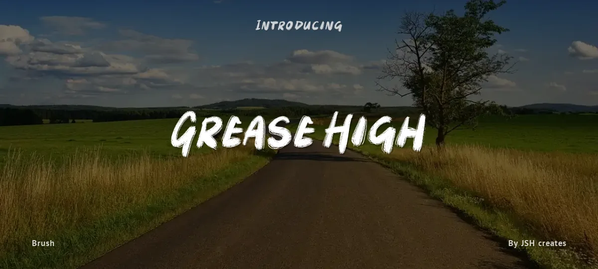 Grease High font preview