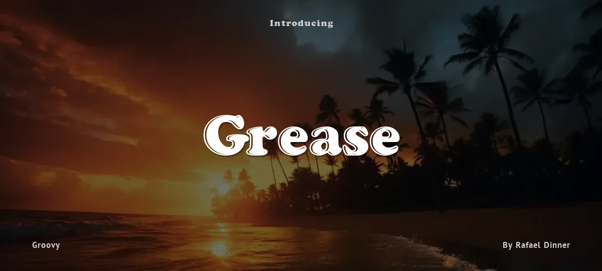 Grease font preview